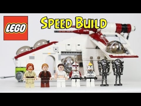 LEGO Star Wars Republic Gunship Review Speed Time Lapse Build 75021