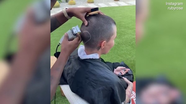 Ruby Rose shaves her head and debuts new buzzcut