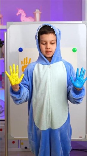 Let's mix and learn colors 👐😊 Funny learning challenge #forkids