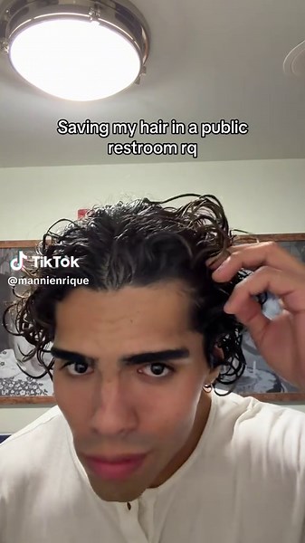 Quick little refresh in a public restroom to make them curls pop