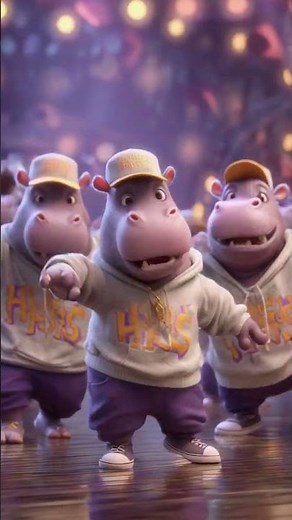 Hippo Dance Battle | Fun Animal Dance for Kids | Dance Battle Zoo #animal #funny #dance