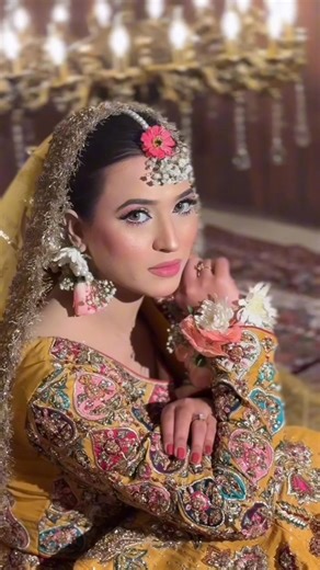 Beautiful Haldi look for bride ✨️💕#braidal #makeup #bridalmakeuplooks #beautiful #trending #fashion