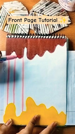 Easy Front Page Tutorial For Beginners ✨ #trending #art #tutorial #diy #drawing