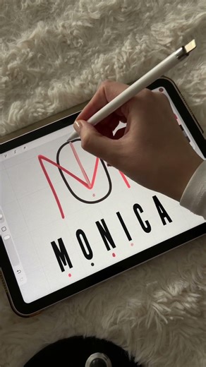 Create Stunning MONICA Name Logo Design: Procreate Tips & Tattoo Ideas #letterlogo #tattooideas