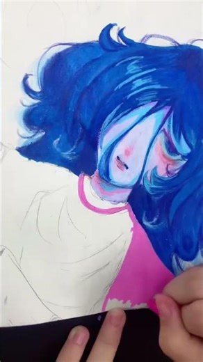 Tô da màu xanh như bát canh #art #drawing #anime