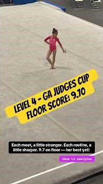 Level 4 Floor - Stronger every flip, better every step! #GymnasticsJourney #gymnasticslife #hardwork