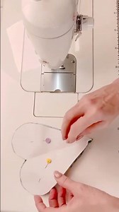 Let’s sew a simple heart-shaped pincushion with ribbon for quilting clips #shorts #sewing