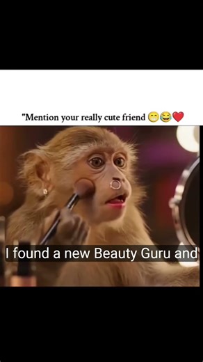 When a Monkey Does Better Makeup Than You! 😂#MakeupTutorial #Animation #CuteAnimals#MonkeyBusiness