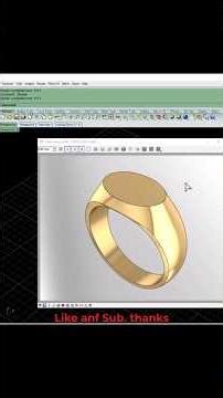 Women's ring with elliptical face #short #design #matrix