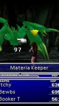 FF7 Speedrun PS1 version - Lucky 7's 7777 on Materia Keeper boss in Mt Nibel #ff7 #speedrun #gaming