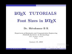 Latex Tutorial 6: Font Sizes in LaTeX