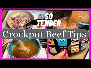 Easy Crockpot Beef Tips/ How To Make Crockpot Beef Tips