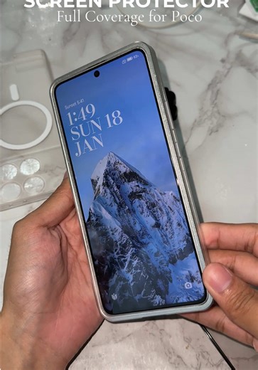 Full Coverage Tempered Glass Screen Protector for Poco X6 Pro