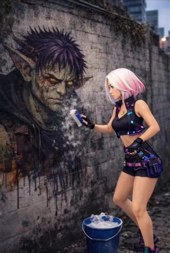 Cleaning up @Grink da Goblin Wall Tag Challenge. #cleaning #ai @Destiny Baby @aiVinny @EVE-C-1 @Soanna Arti @Davina❌Sidekick @Gnash🦈 @Bonbon the Goblin @cain_asmodeus @Mario Man