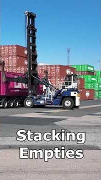 Stacking Empty Containers at Felixstowe #felixstowe #port #logistics