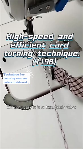 High-speed and efficient cord turning technique. (1198) #Wholeheartedapparel #Wholeheartedsewingtutorials #Wholeheartedsewing #Sewingtutorials #SewingMachineRepair