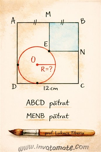 Un pătrat si un cerc...întâlnire în pătrat | Invatamate