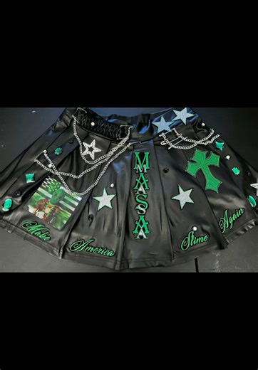 Watch me bring this custom skirt to life! MASA Fan requested so I just had to deliver! Inspired by @👩🏽‍❤️‍💋‍👩🏽 #BehindTheScenes #ProcessVideo #Handmade #CraftTok #SewingTikTok