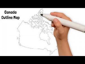Canada Outline Map / Canada Border Map / How to draw Canada Map / Draw Canada Map with Hand Easily
