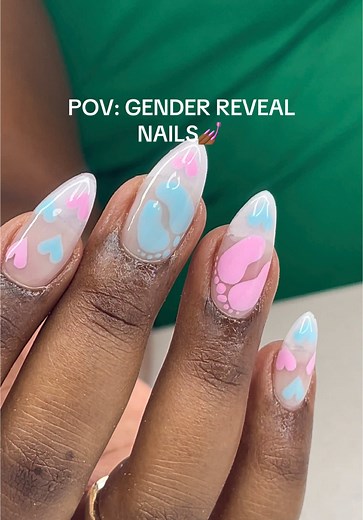 Gender reveal nails💅🏾 #fypnailsoftiktok #nailinmidrand #fyp