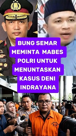 BUNG SEMAR MEMINTA KEPADA MABES POLRI UNTUK SEGERA MENUNTASKAN KASUS DENI INDRAYANA #fyp #viral