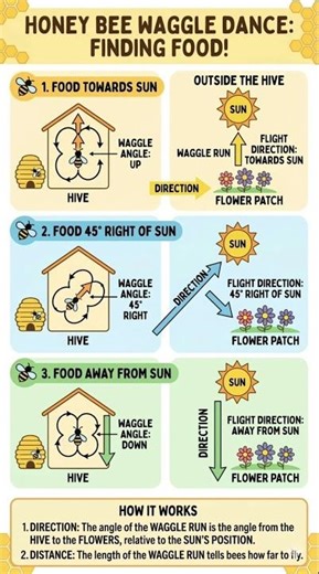 “How Bees Give Directions 🐝 | Waggle Dance Explained”