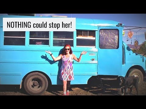 SOLO-FEMALE SKOOLIE -- AMAZING STORY! Meet Patricia