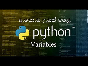 01-variables - විචල්‍ය - Python Sinhala