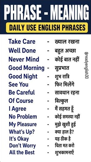 15 Daily Use English Phrases with Hindi Meaning | Improve Spoken English Fast
