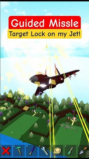 Roblox Build a Boat for Treasure Guided Missile target lock on my Fighter Jet! #babft #roblox