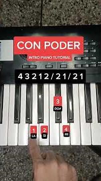 TUTORIAL DE PIANO FACIL: Con Poder (Piano Cristiano alabanzas) #shorts #piano