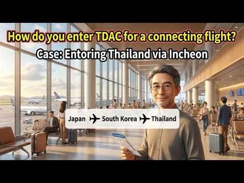 How to Fill in TDAC for Connecting Flights | Via Incheon to Thailand【2026】