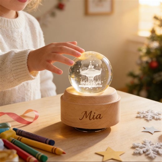 Personalized Little Prince Crystal Music Box,engraved Beech Base, Reindeer/prince , Perfect Gift for Kids Family Friend Birthday Valentine - Etsy