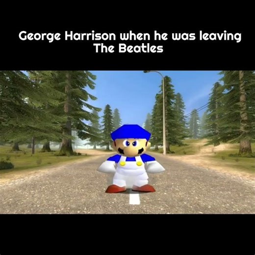 George Harrison when he was leaving The Beatles #smg4 #thebeatles #georgeharrison #johnlennon #meme