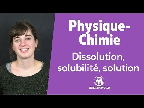 Dissolution, solubilité, solution - Physique-Chimie - 6e - Les Bons Profs