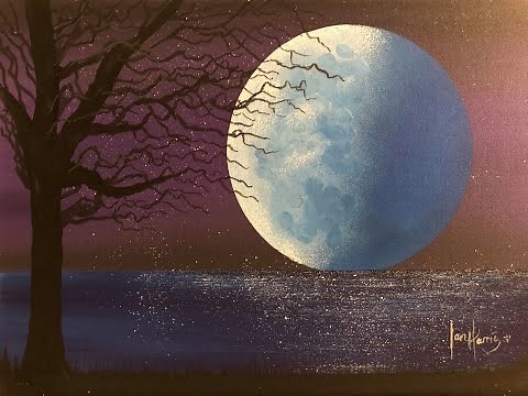 #291 How to paint a full moon "beginners"