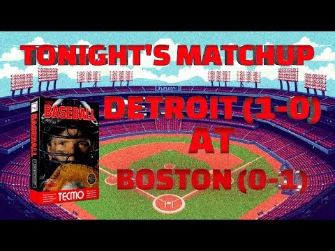 Detroit at Boston | April 6th, 1988 | Tecmo Baseball (NES) Simulations