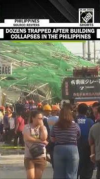 Rescue operations underway after building collapse traps dozens in Angeles City Philippines