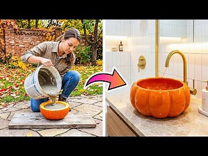 Turn Cement into Beautiful Home Decor 😍