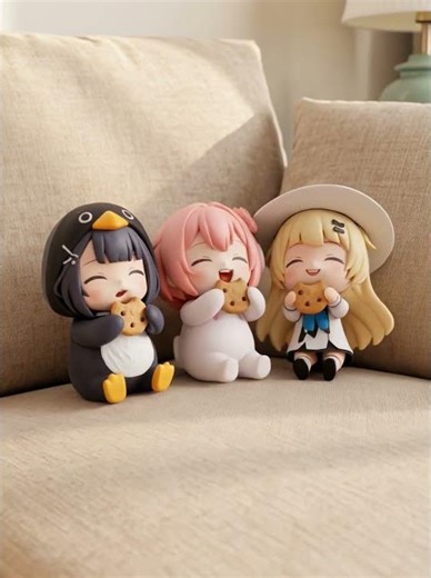 3 Chibi get a cake #gugugaga #phoebe #doro #anime #arknightsendfield