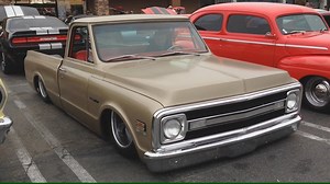 '70 C10 that lays frame and has a great design scheme to it! Another awesome truck Truckin found at a local weekend show! | Truckin' Magazine