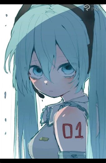 透明感目指して練習中 #イラスト #イラストメイキング #illustration #初音ミク