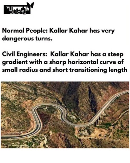 Buildify on Instagram: "😵‍💫👍 . . . . . . . . . . . . . . . . [Buildify, Kallar kahar, Motorway, Engineering, Curves, Road, Highway] [#explore #reels #civilengineering #Engineering #kallarkahar #fastnuces #Buildify #Highway #pakistan #m2]"