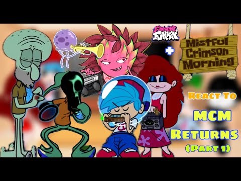 Mistful Crimson Morning Returns || But All The FNF Characters Came Together Squidward, Spongebob