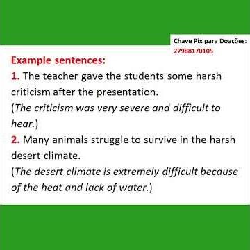 English Vocabulary - Harsh. #englishvocabulary #advancedenglish