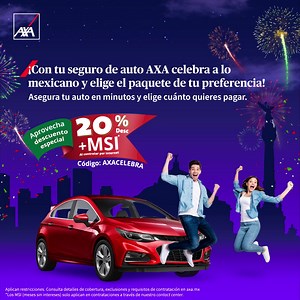 Celebra con AXA la manera más facil de cuidar tu auto y proteger tus recorridos, con un pago cómodo y seguro. | AXA