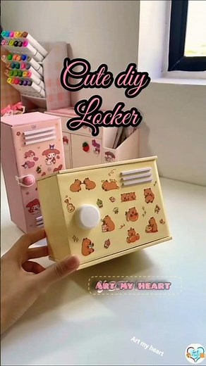 how to make cute locker cute locker idea #diy #art #craft #locker#shorts #easyart very easy to make