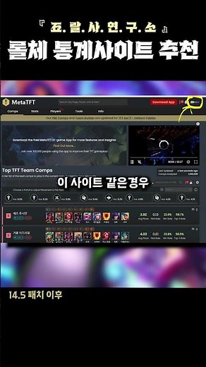 【롤토체스】 롤체 통계사이트 추천 (1분 알아보기)