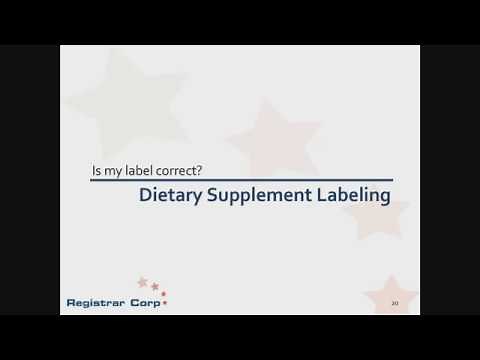 U.S. FDA Regulations for Dietary Supplements
