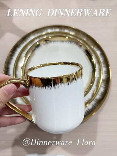 Custom Gold-Plated Dinnerware Set | Wholesale Customizable Luxury Tableware (B2B Only) #dinnerware